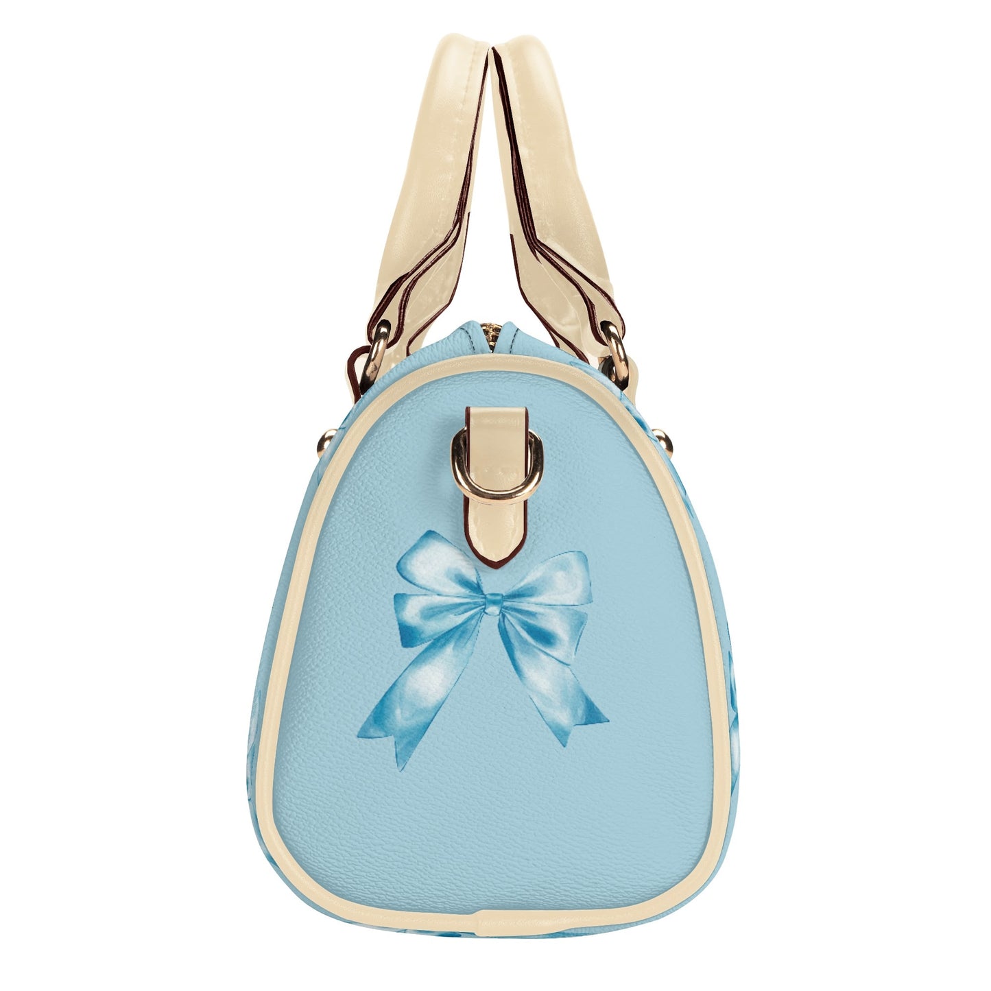 Blue Bows Boston Bag