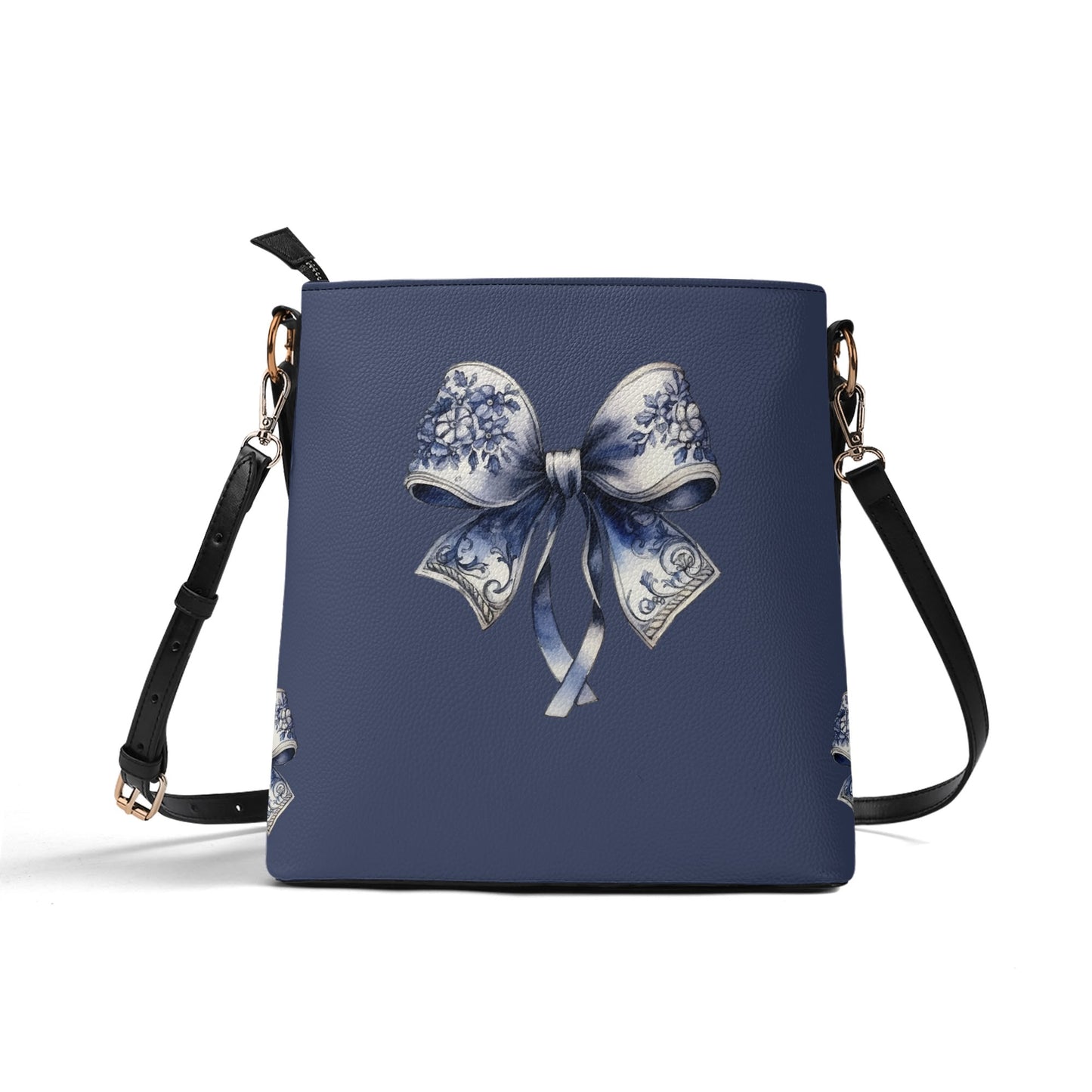 Deep Blue Bows Bucket bag