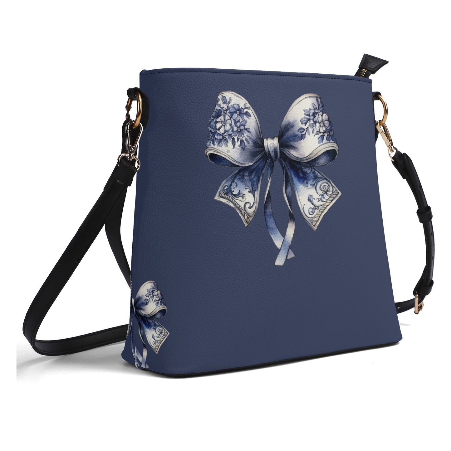 Deep Blue Bows Bucket bag