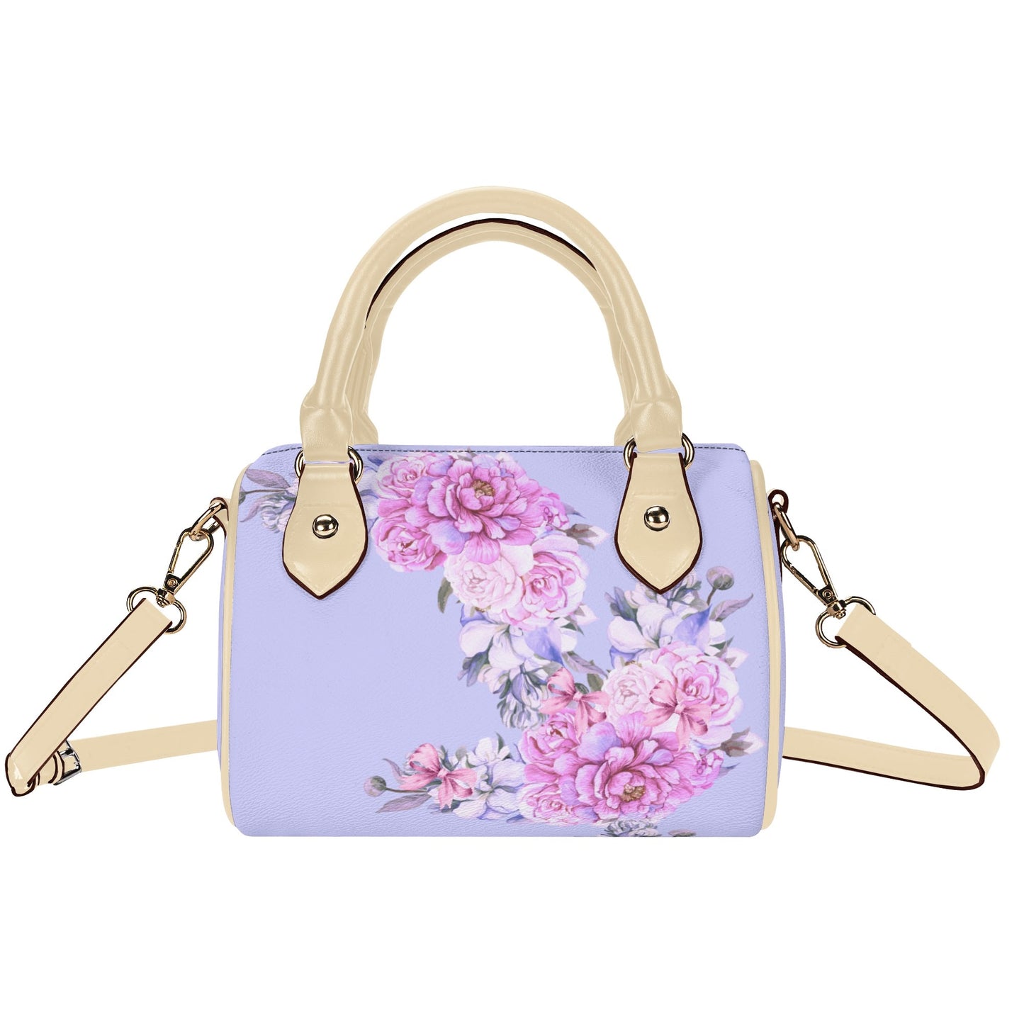 Lilac Florals Boston Bag