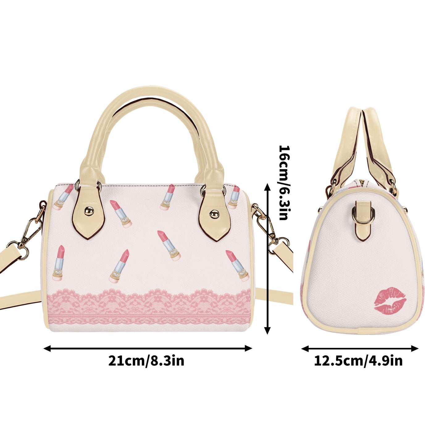 Lipstick Print Boston Bag