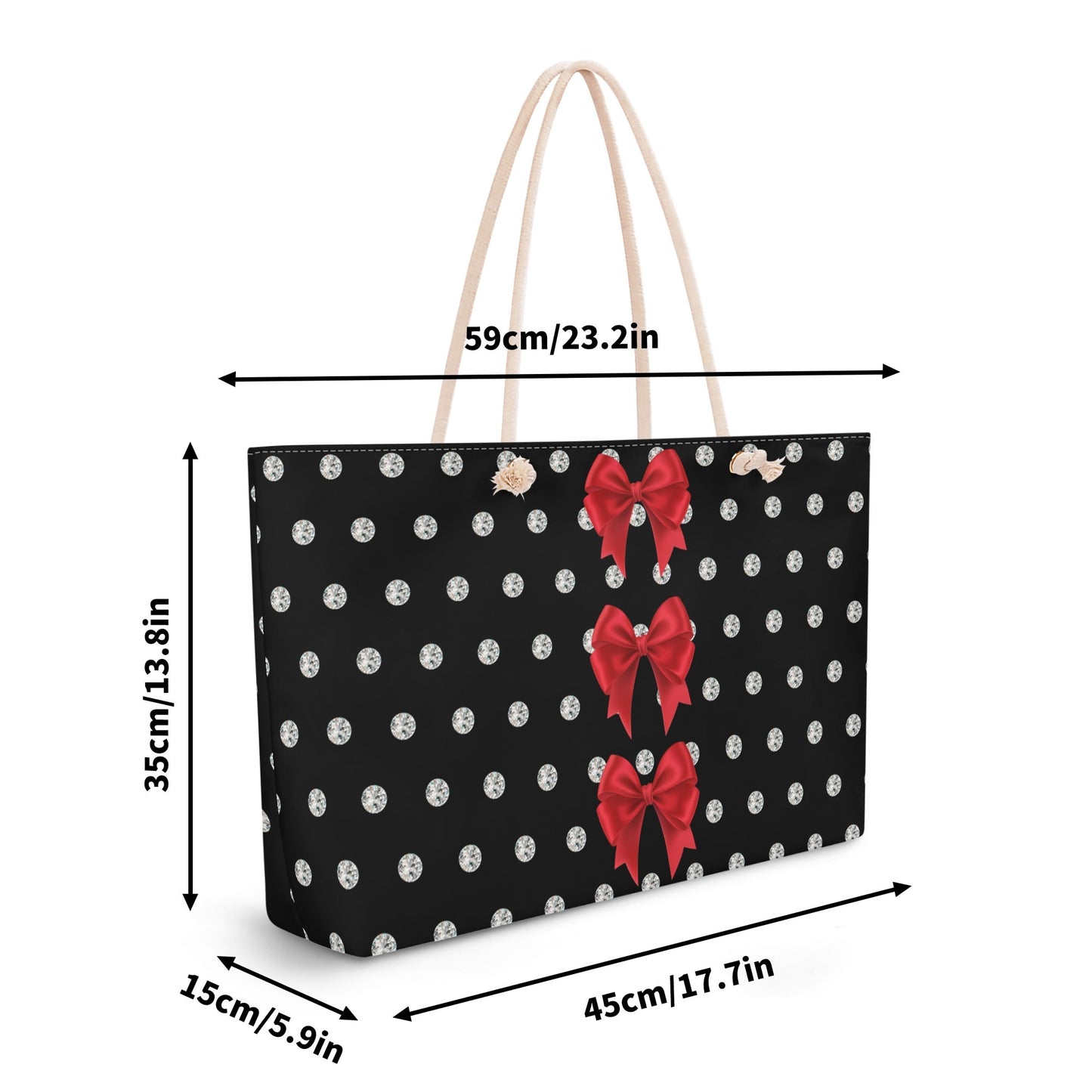 Sparkle and Bows Tote Bag