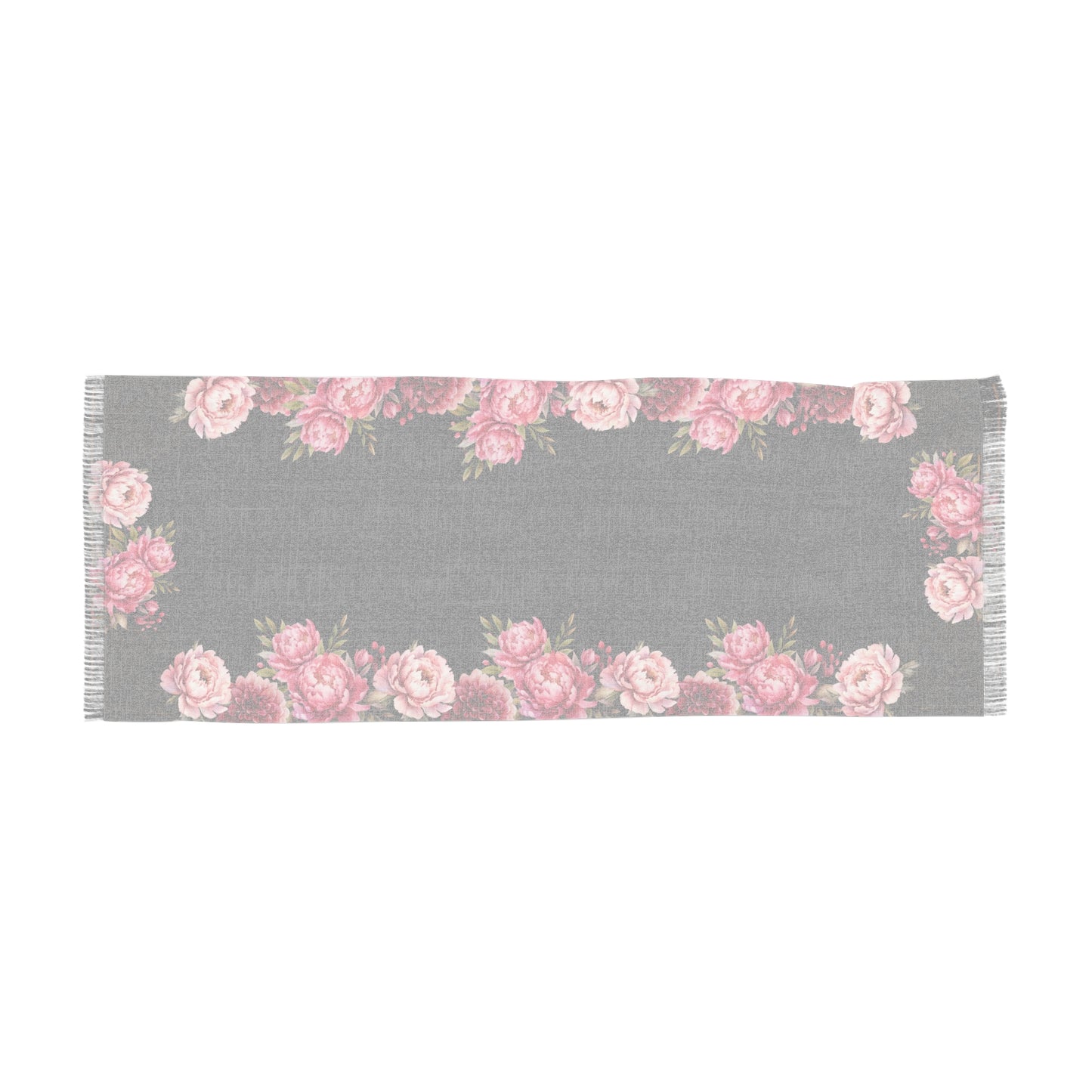 Pink&Red Rose Scarf(Black)