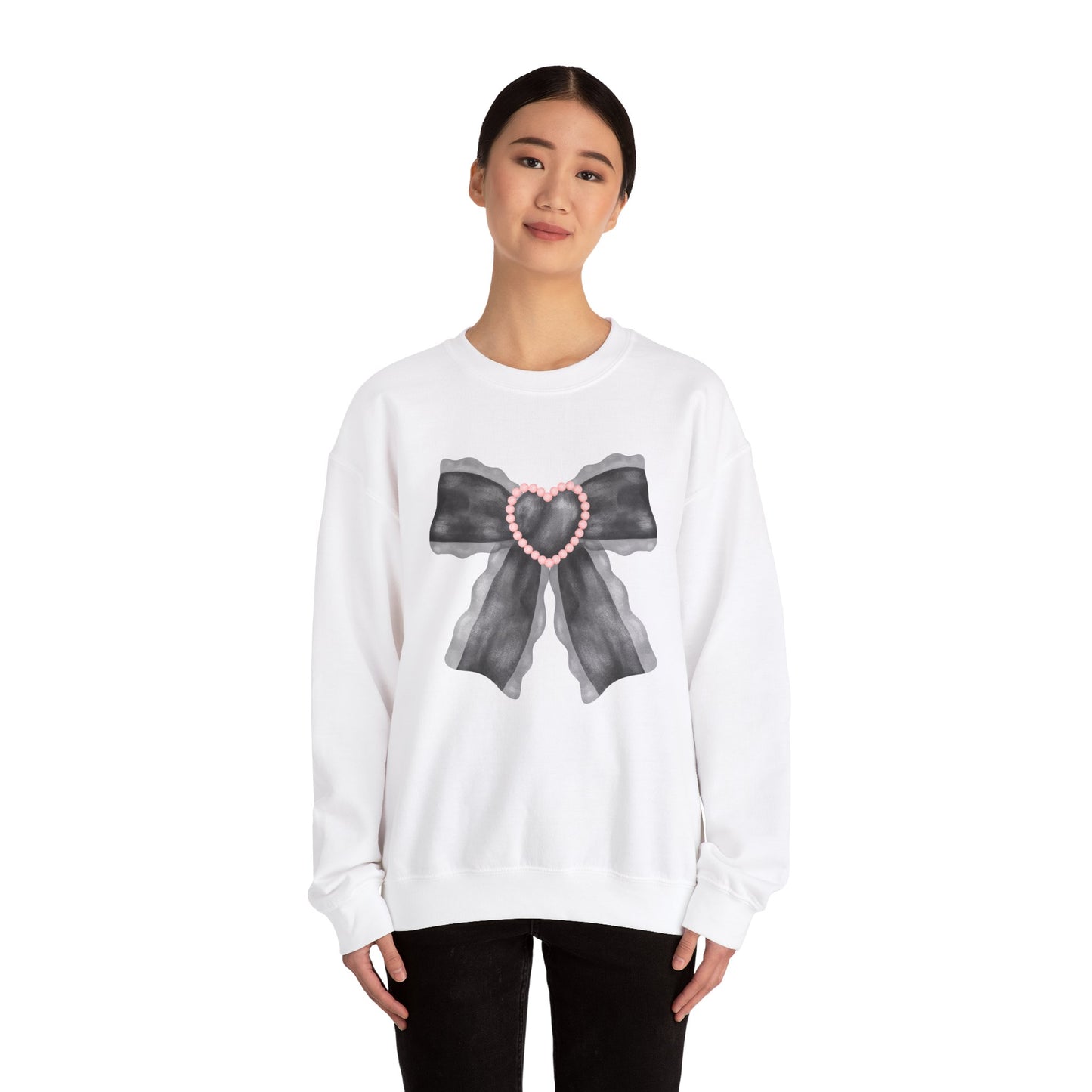 Black Bow w Pearls Sweatshirt