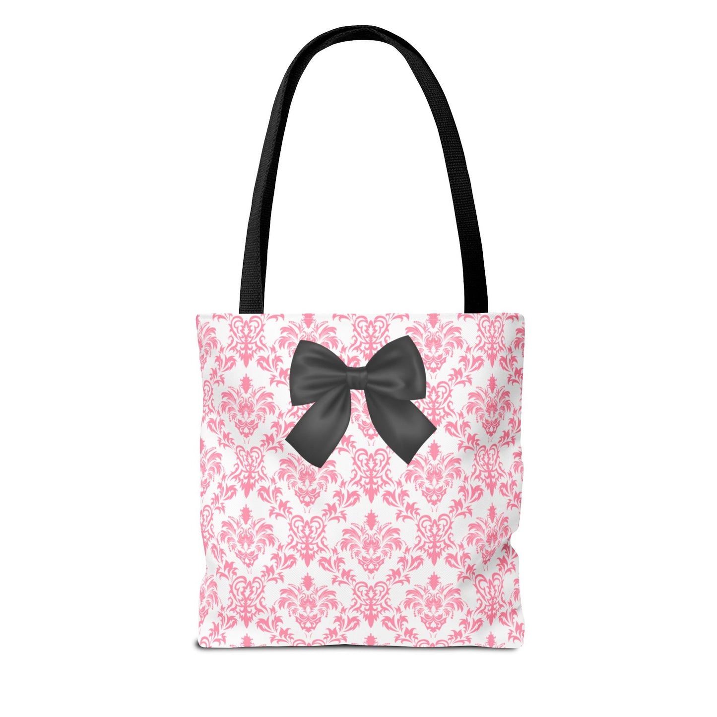 Pink & Black Damask Tote