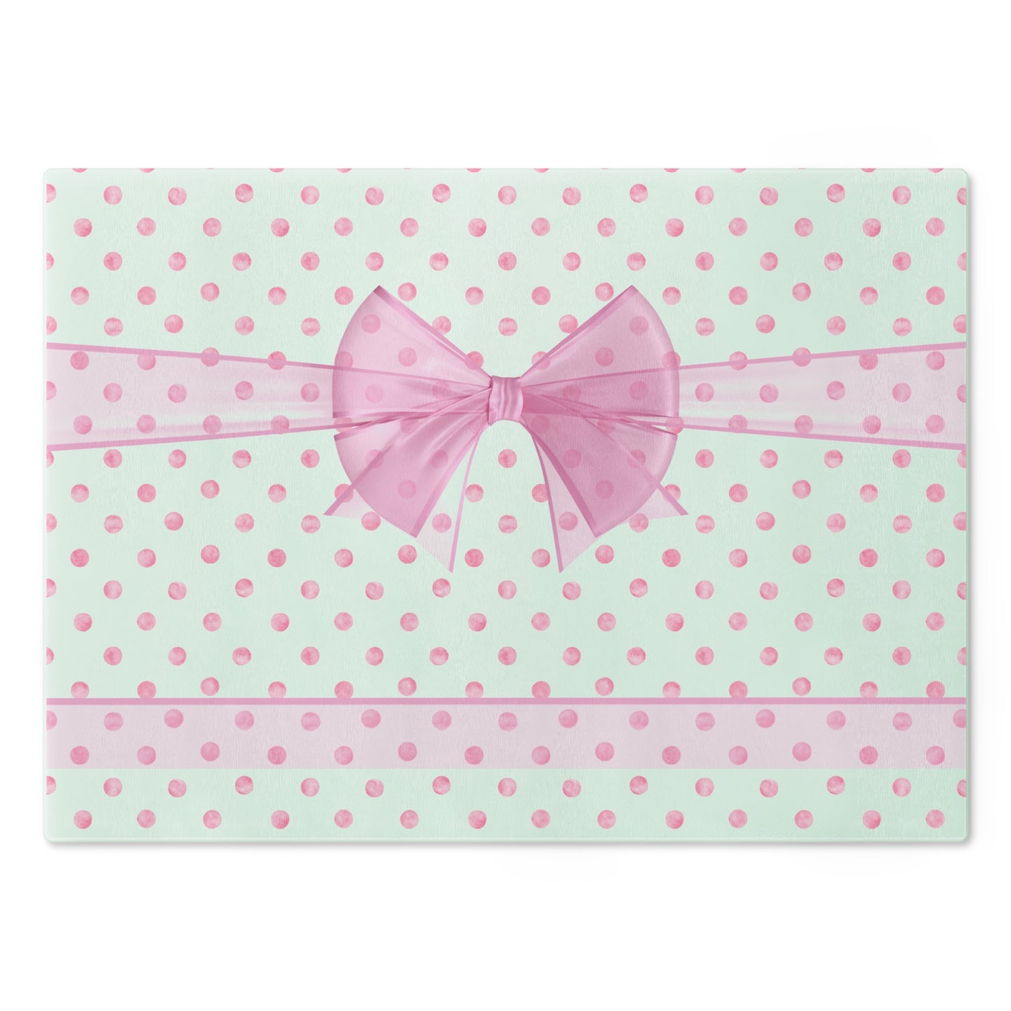 Pink Bow Cutting Board