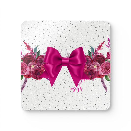 Floral Bow Coaster Set