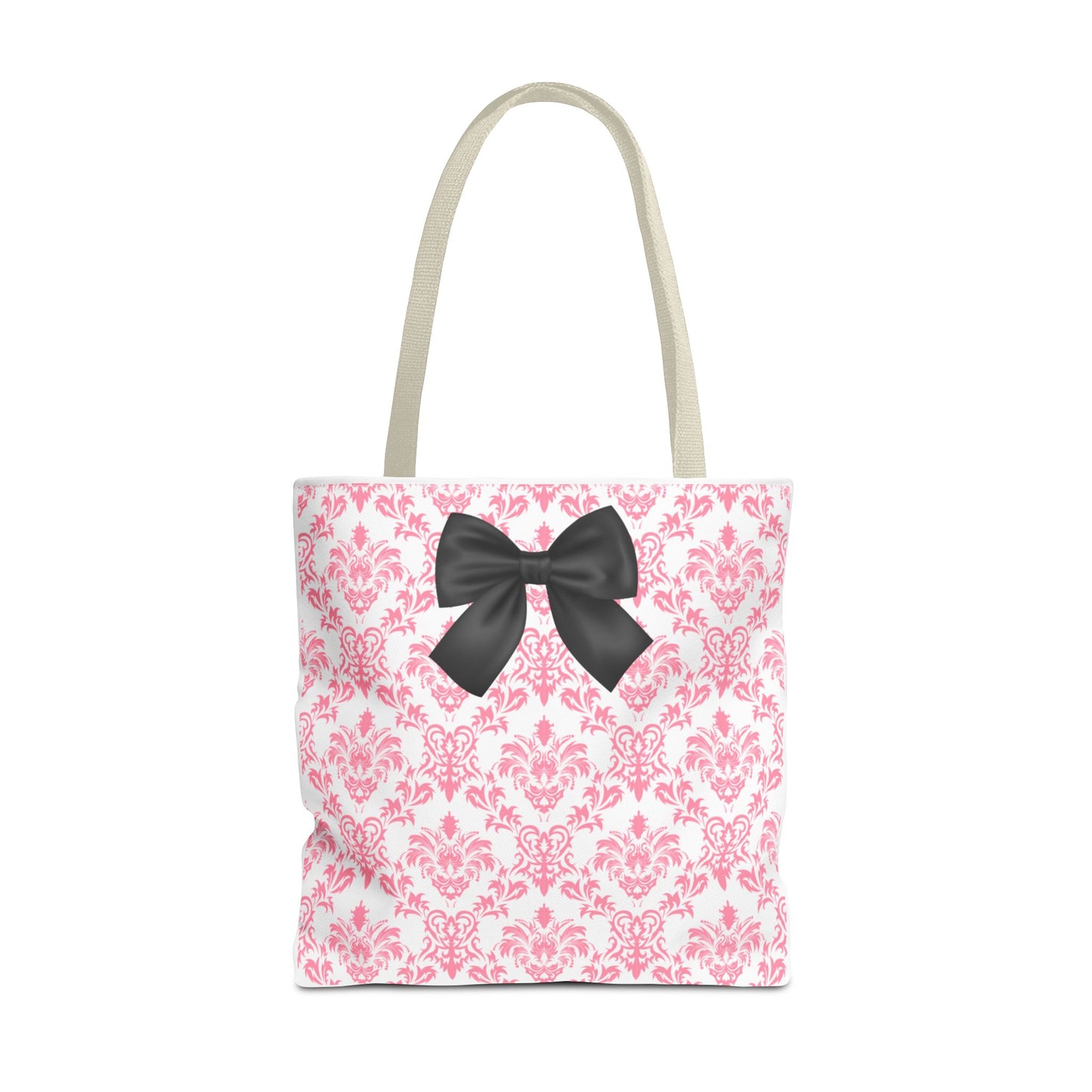 Pink & Black Damask Tote