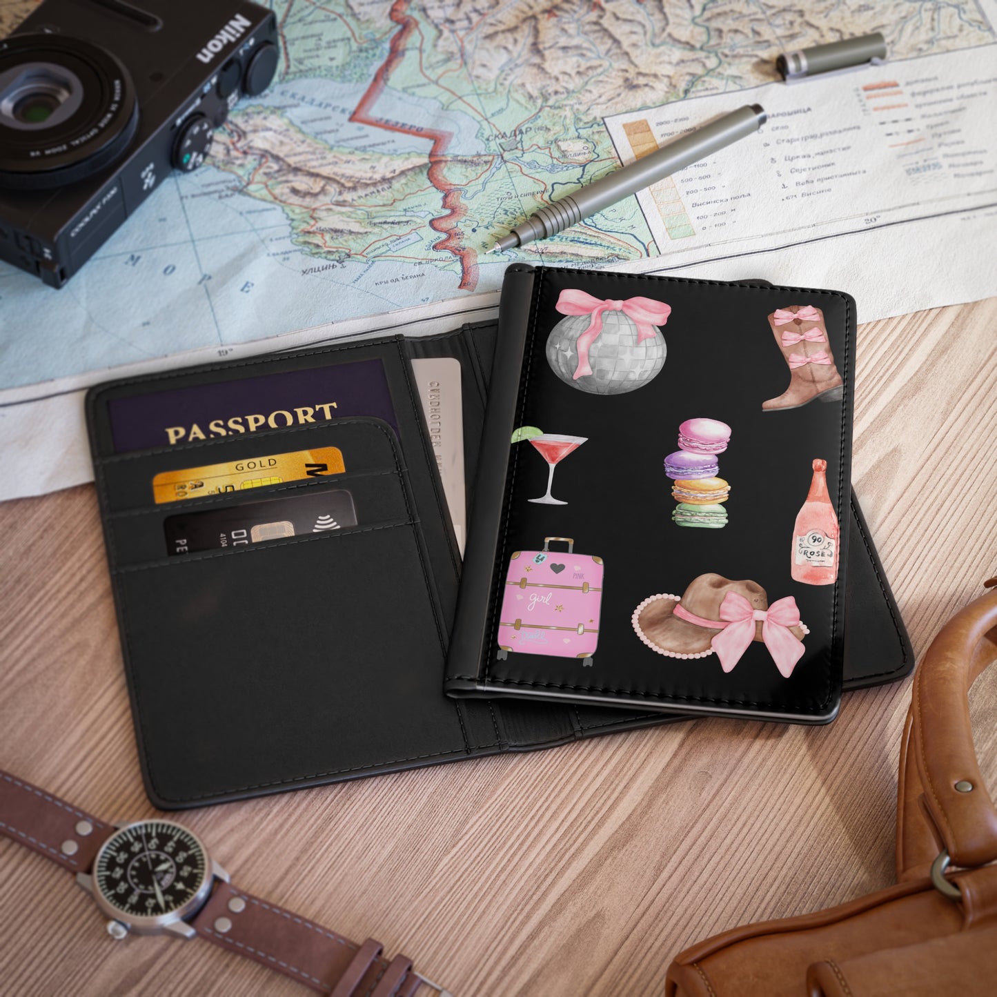 Travel in Style Passport Holder-Black