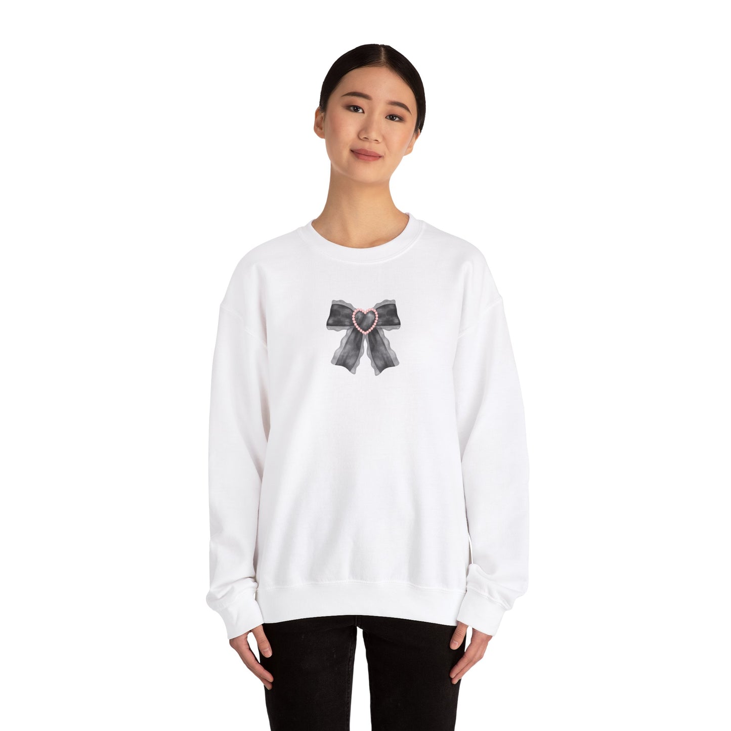 Black heart Bow Sweatshirt