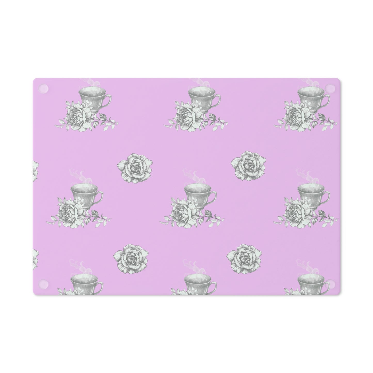 Purple Bird Teacup Cutting Board