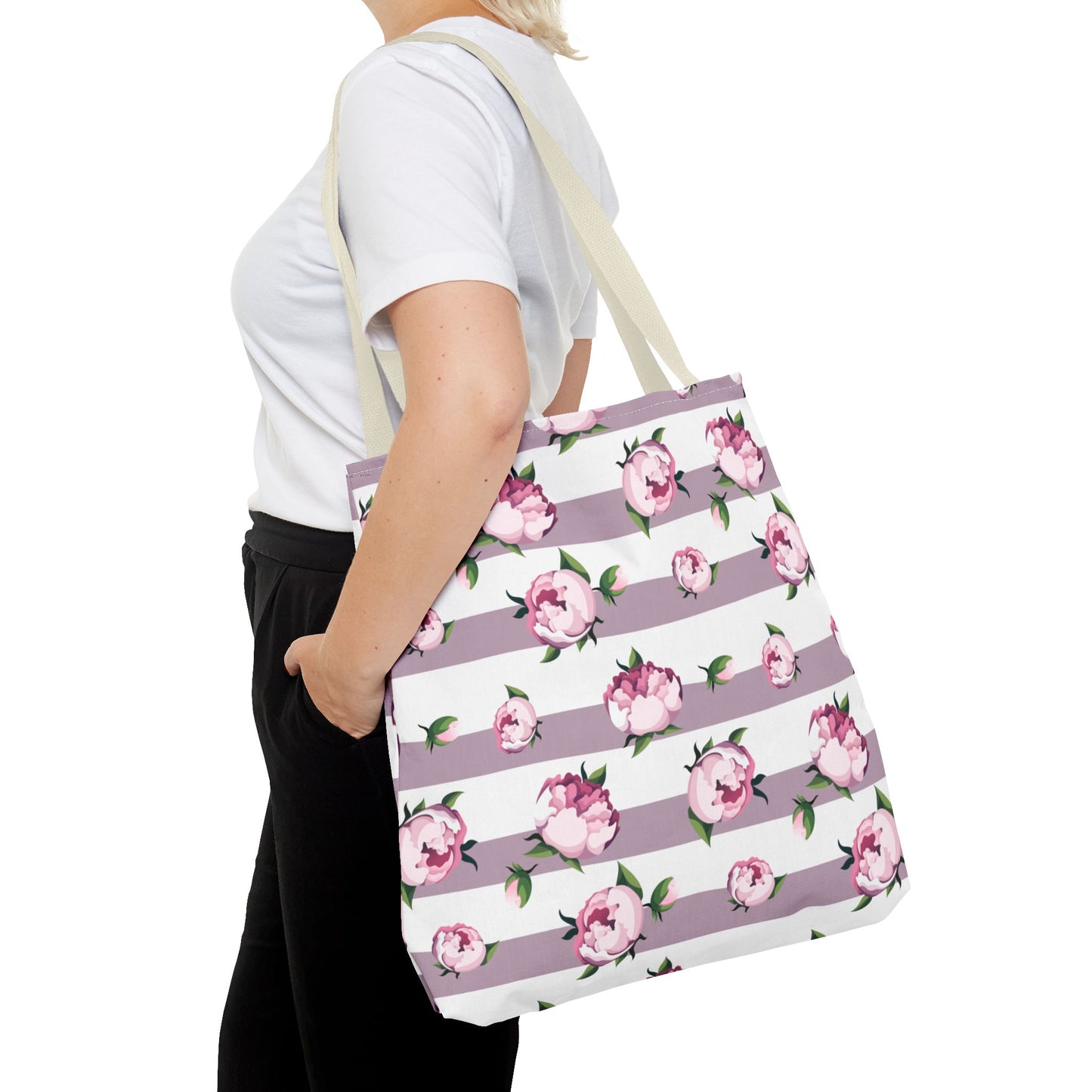 Floral Tote-Mauve