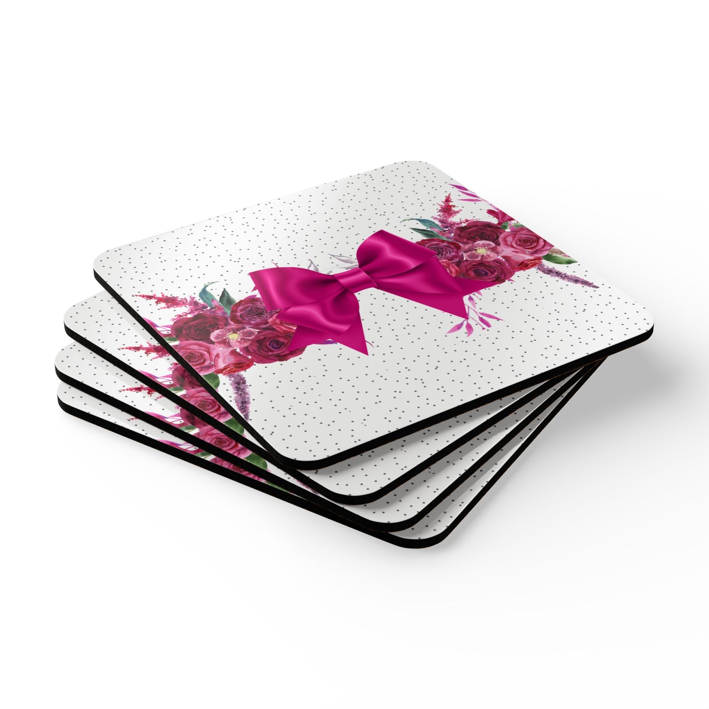 Floral Bow Coaster Set