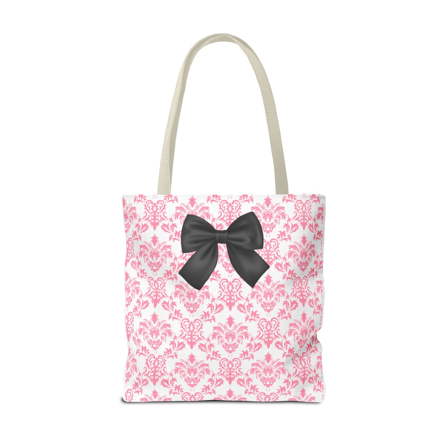 Pink & Black Damask Tote