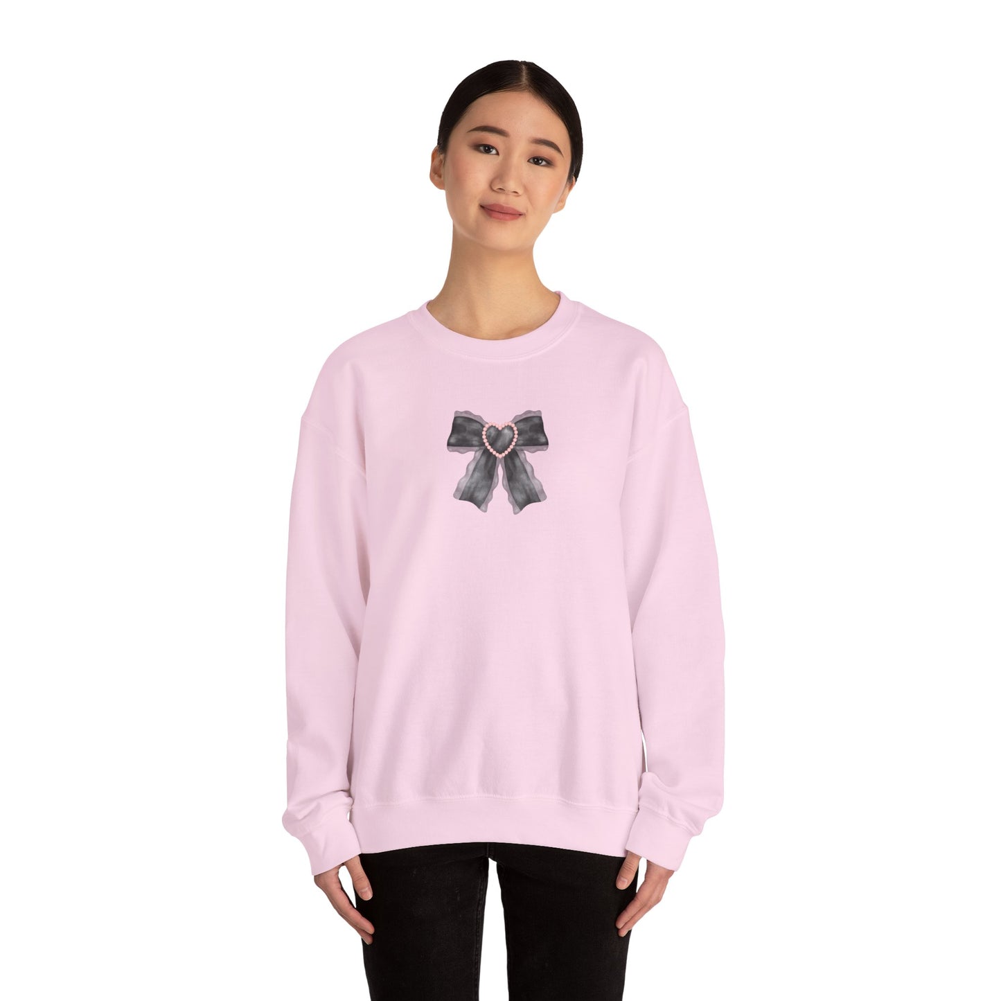 Black heart Bow Sweatshirt