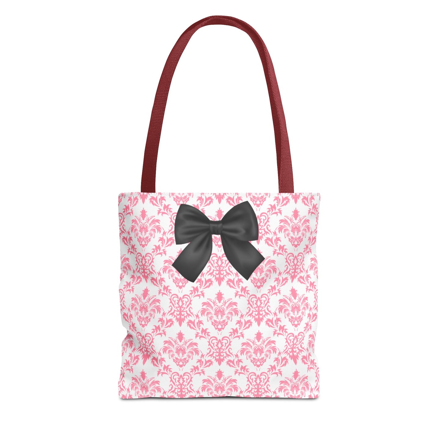 Pink & Black Damask Tote