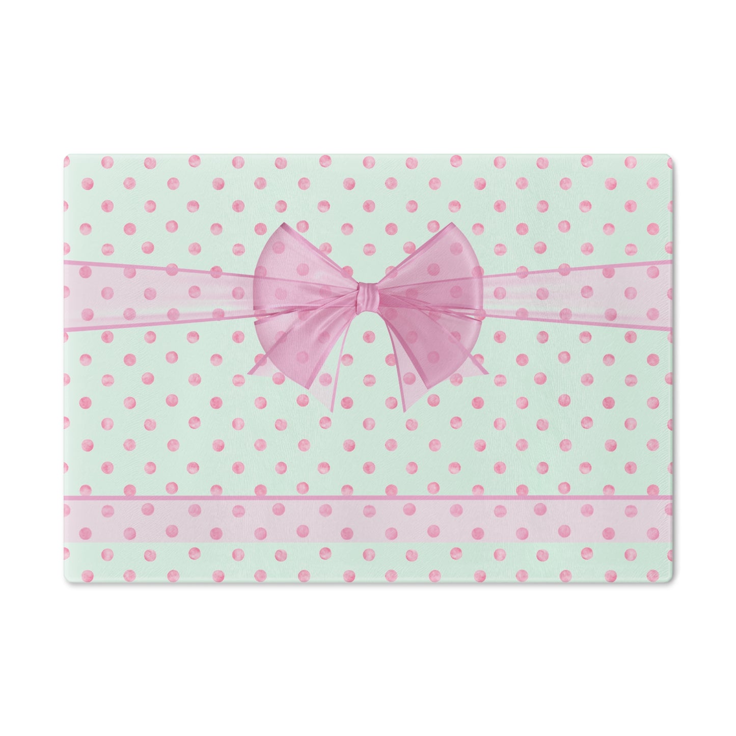 Pink Bow Cutting Board