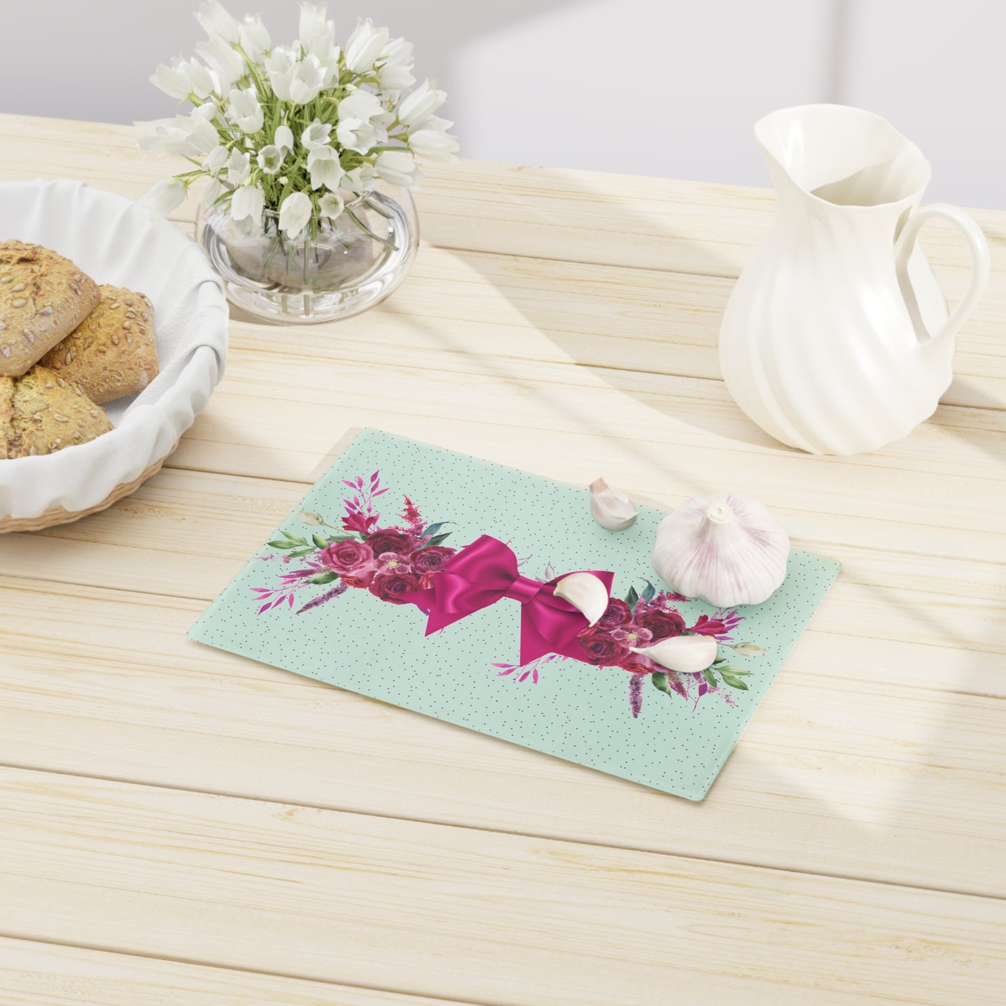 Floral Bow Cutting Board