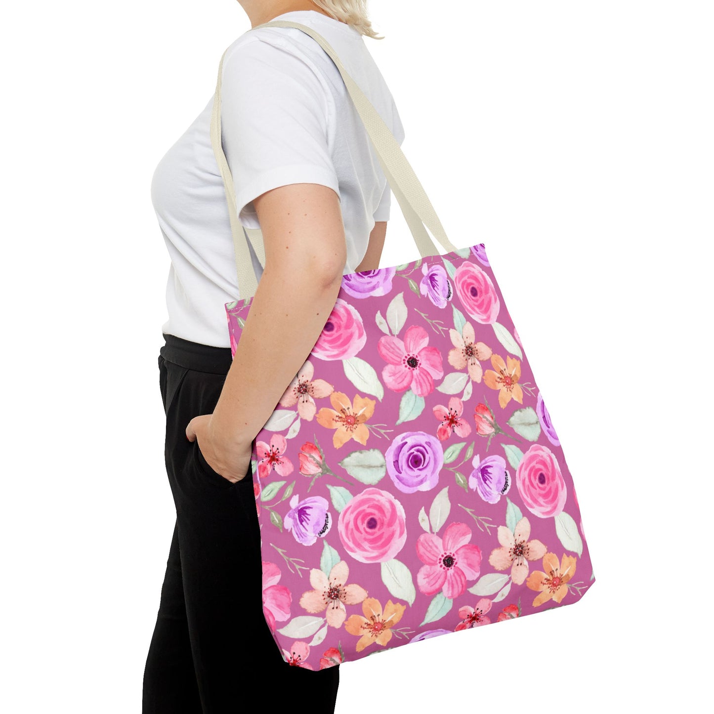 Pink Floral Tote 1