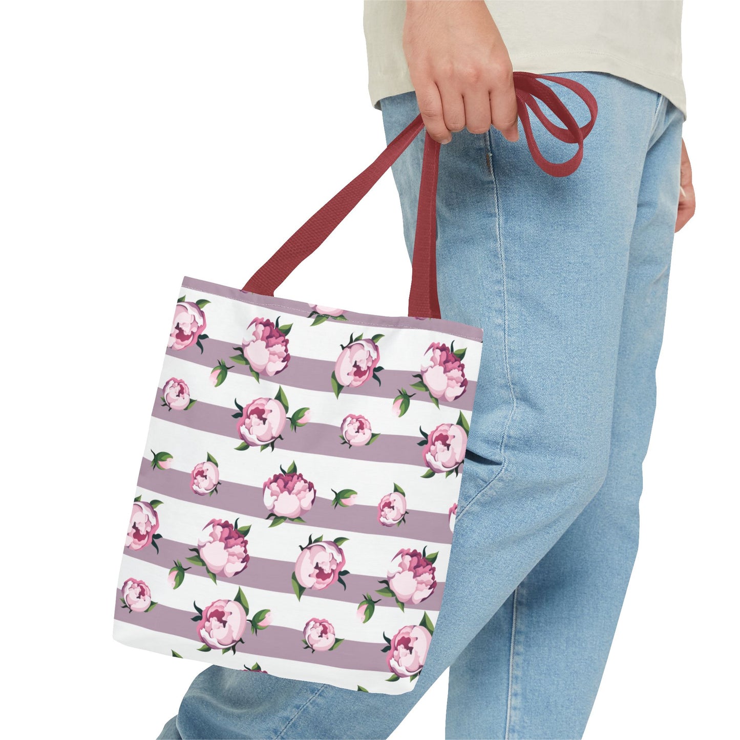 Floral Tote-Mauve