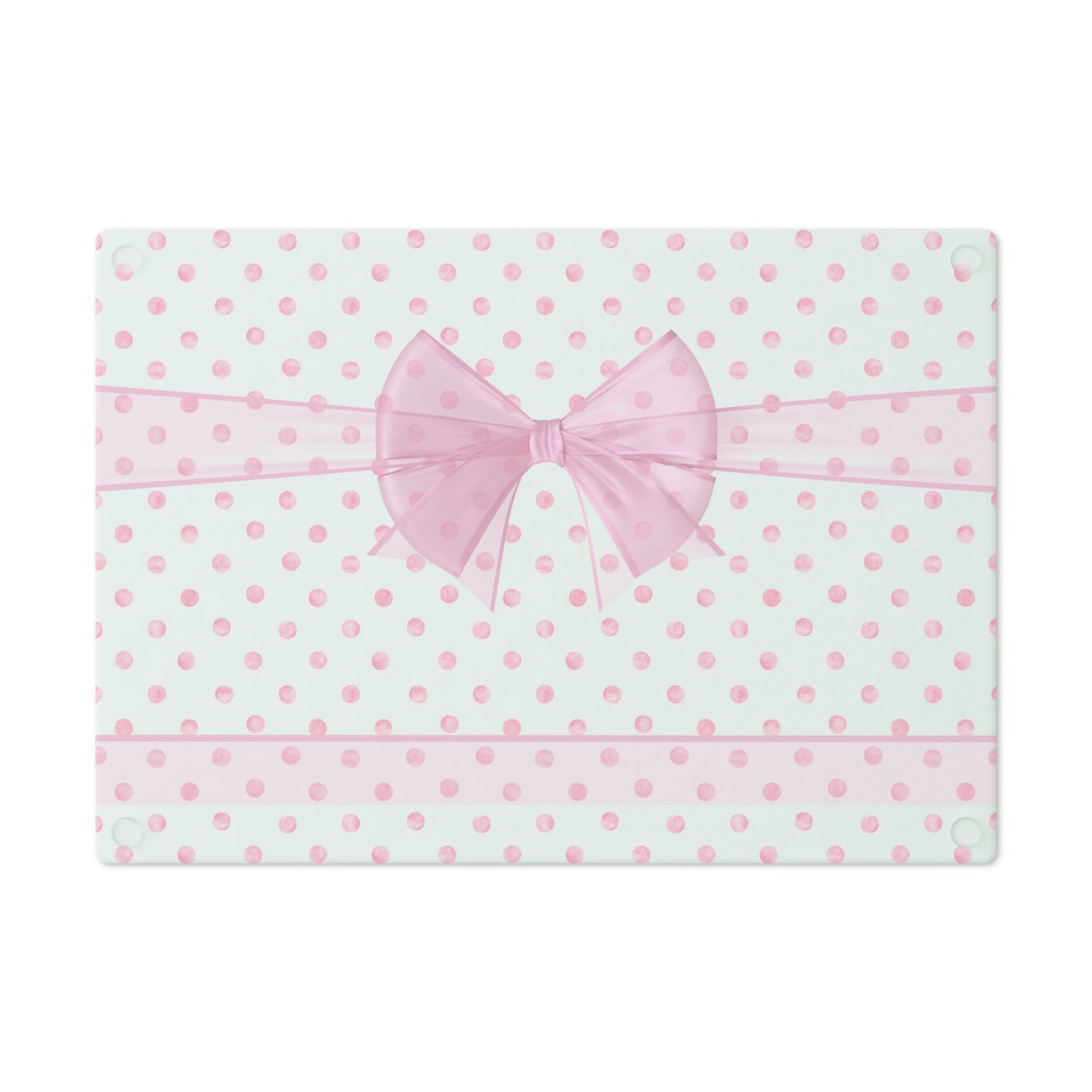 Pink Bow Cutting Board