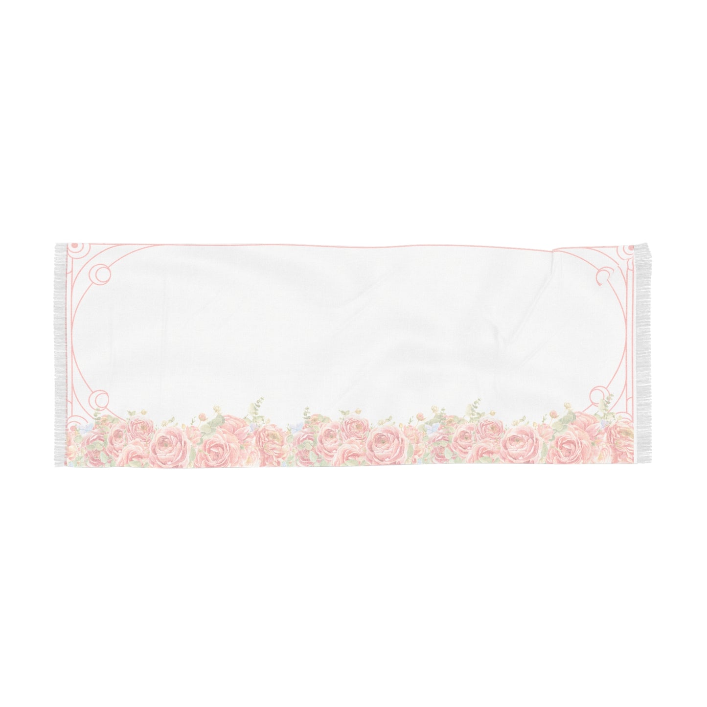 Rose White Scarf