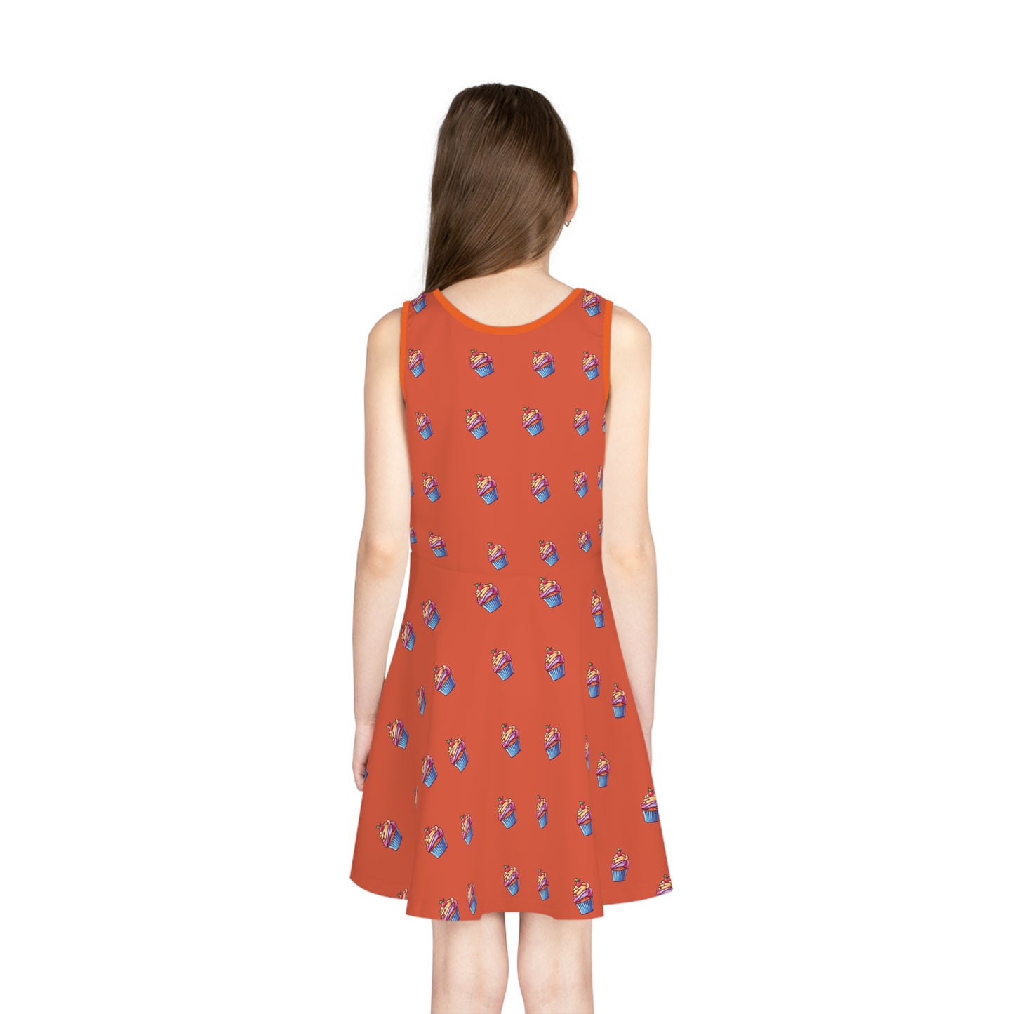 Orange Cupcake Dress-Kids