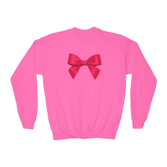 Hot Pink Bow Sweatshirt (Kids)