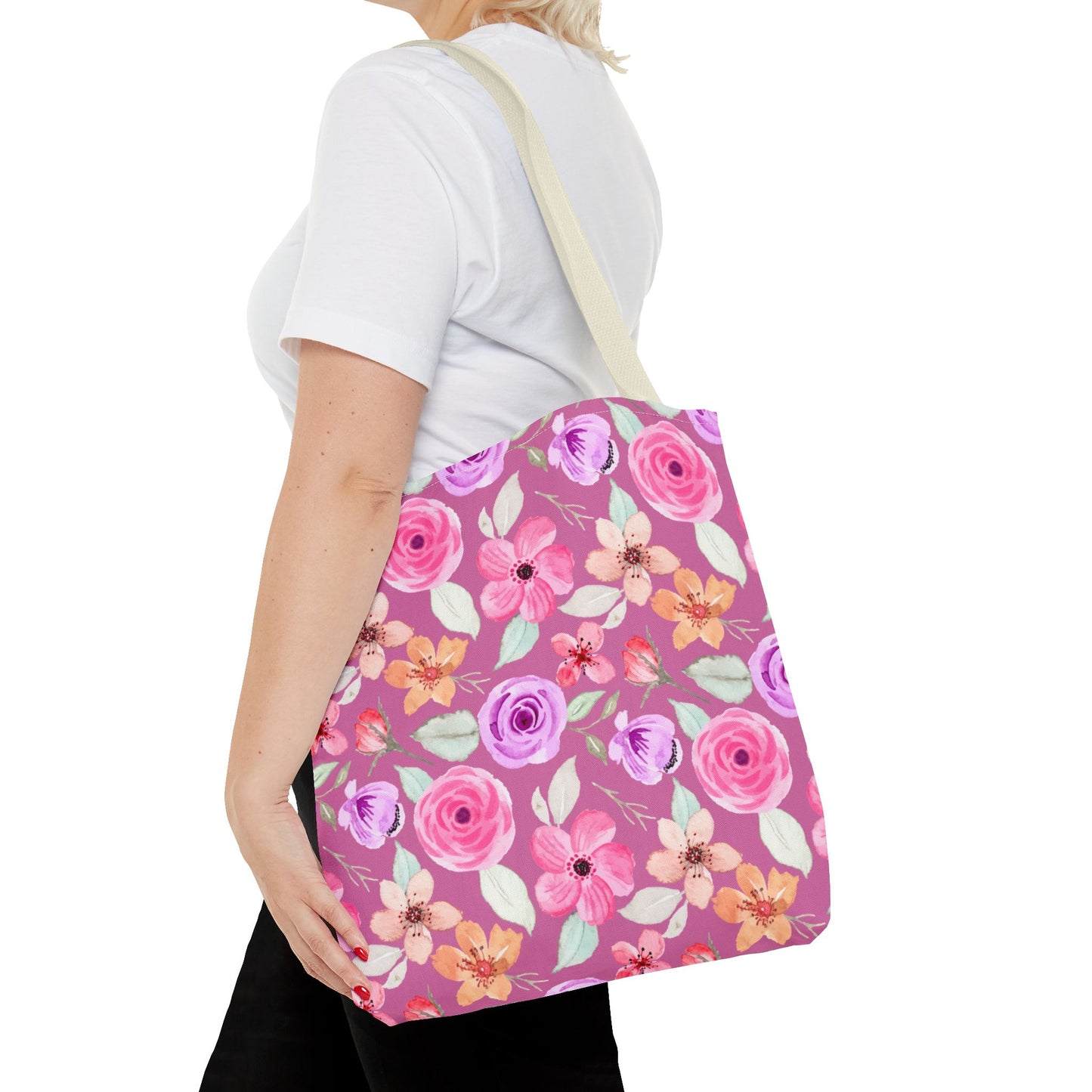 Pink Floral Tote 1