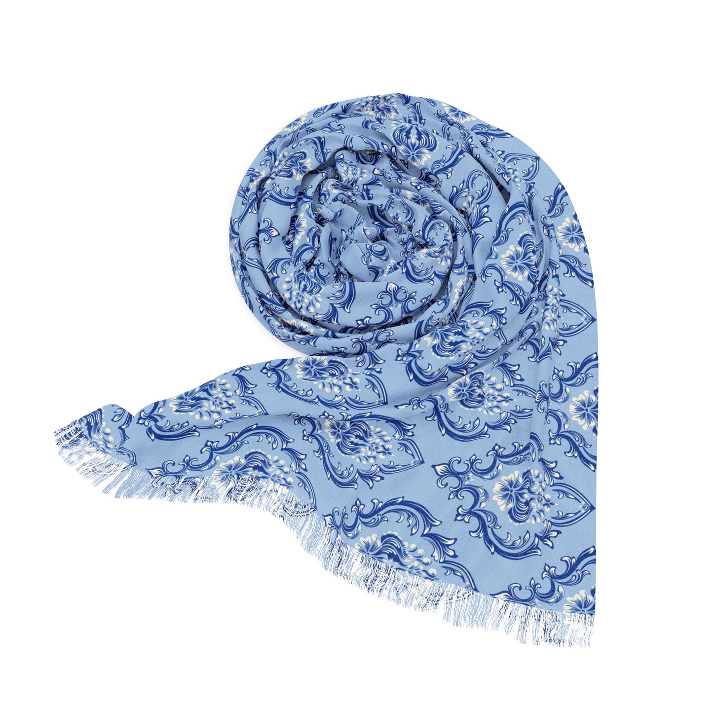 Blue Damask2 Scarf