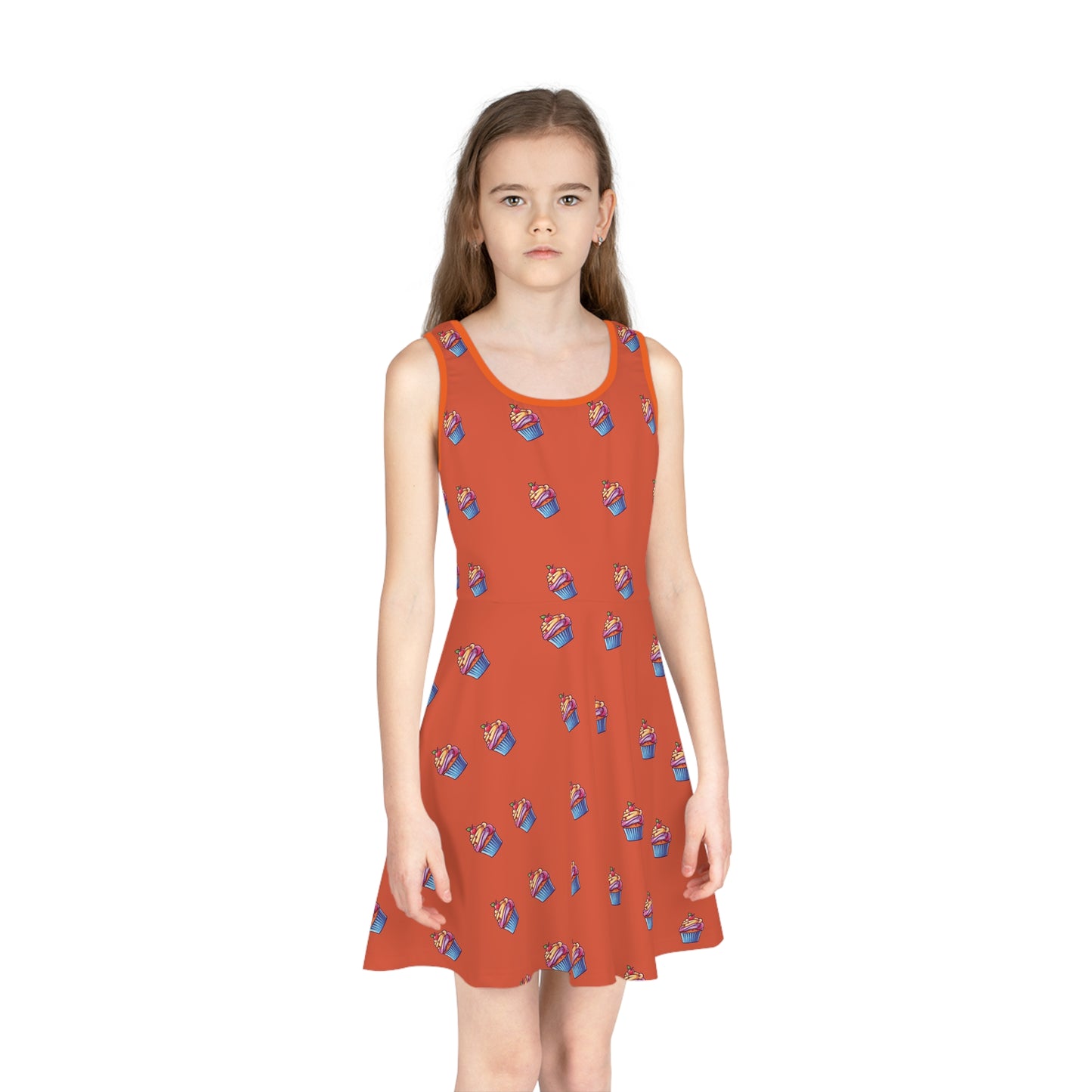 Orange Cupcake Dress-Kids