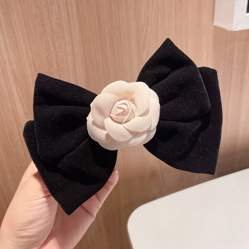 Camellia bowknot hair clip