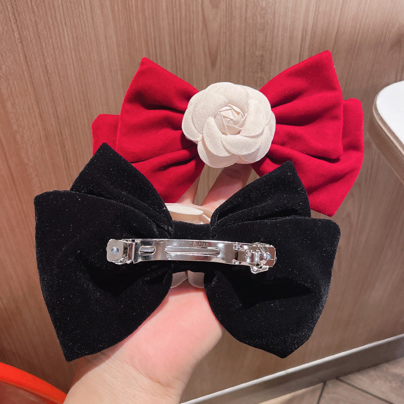 Camellia bowknot hair clip