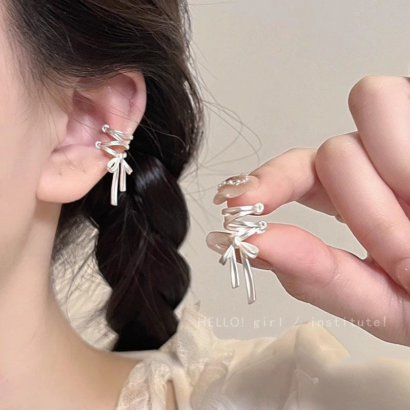 Bow Ribbon  Ear Cuffs