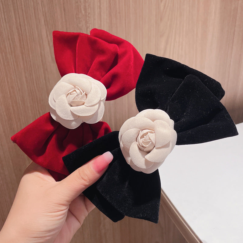 Camellia bowknot hair clip