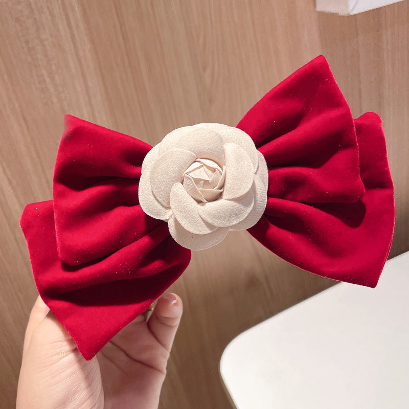 Camellia bowknot hair clip