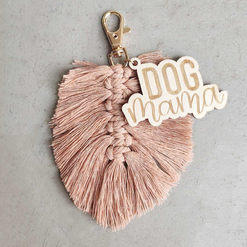 Dog Mama Tassel keychain