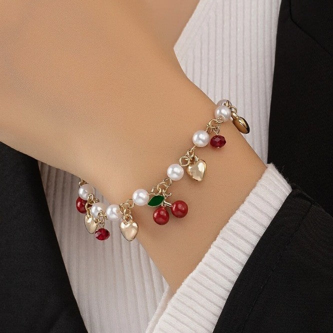 Cherries & Hearts Bracelet