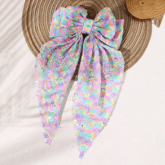 Sequins Bow Hair Clip