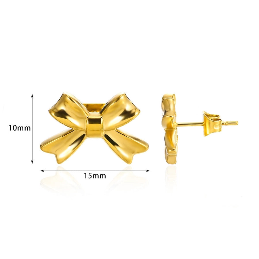 Bow Stainless Steel Ear Studs