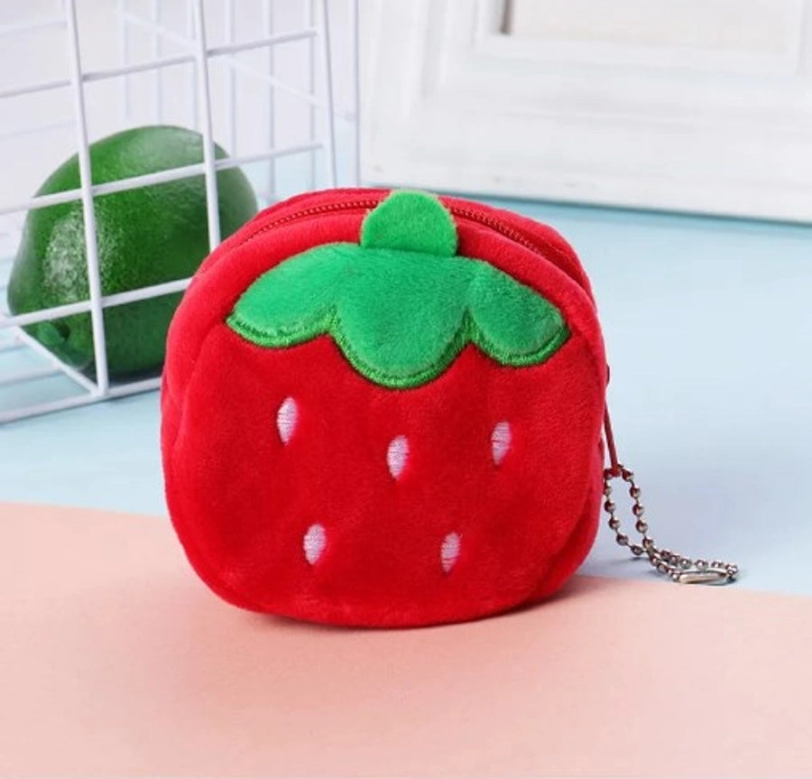 Plush zip pouch