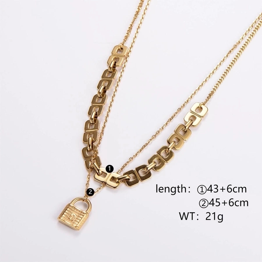 Lock Layered Necklaces