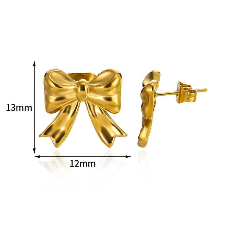 Bow Stainless Steel Ear Studs