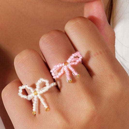 Beaded Bow Ring