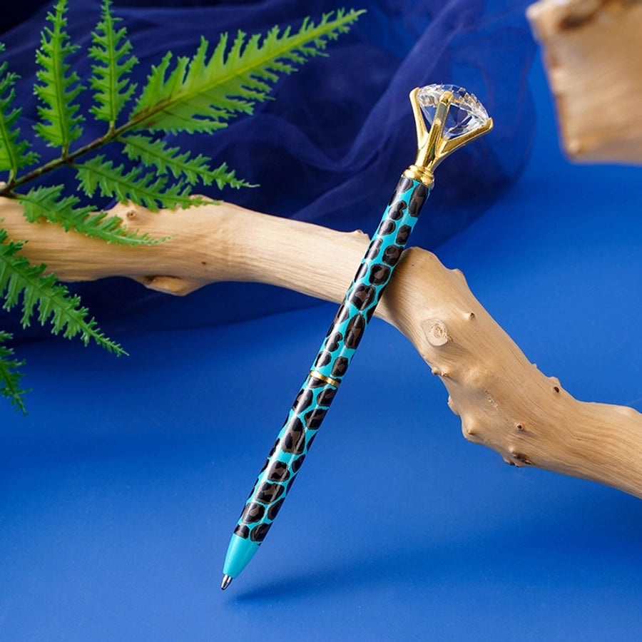 Leopard diamond metal ballpoint pen