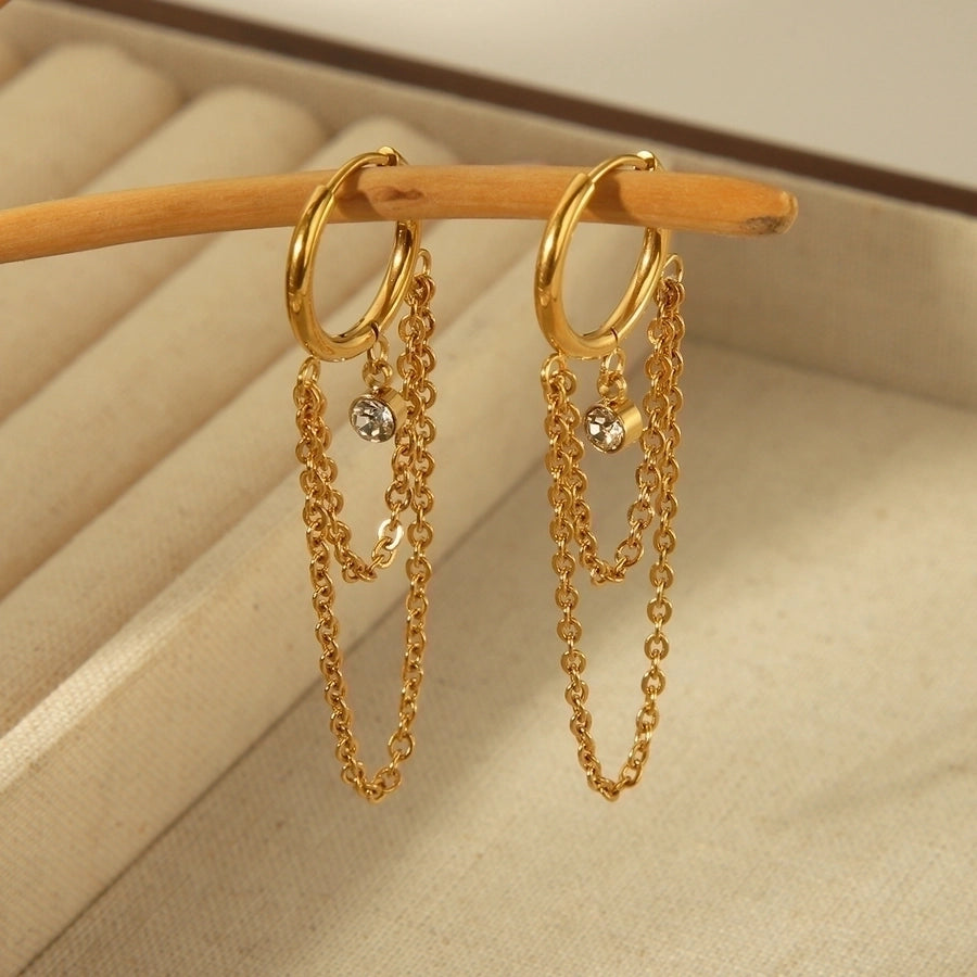 Tassel Chain Drop Earrings