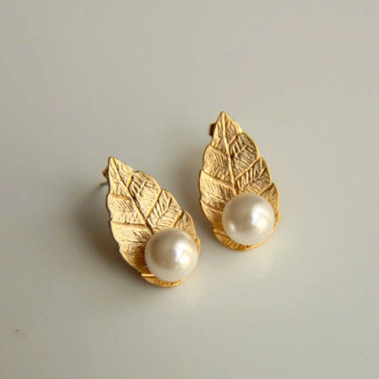 Leaf Stud Earrings