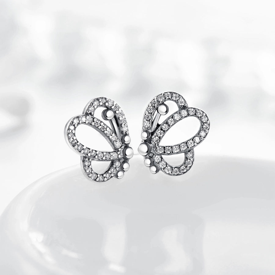 Butterfly Ear Studs(Sterling Silver)