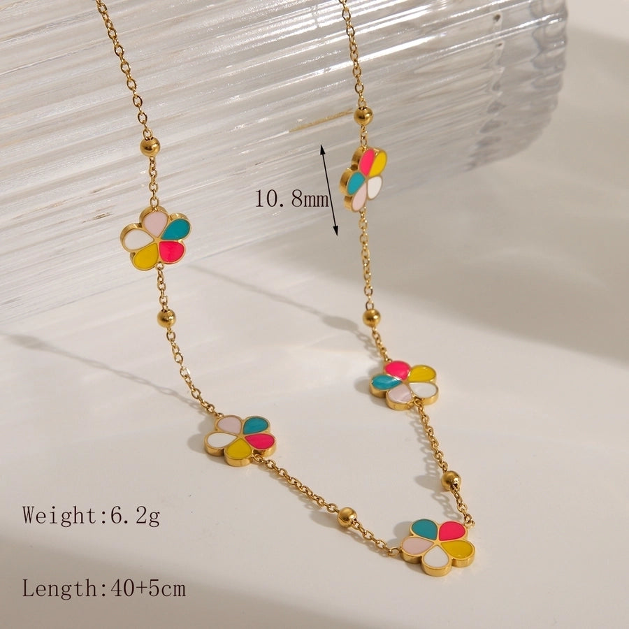 Flower Pearl Jewelry-18K Gold Plated