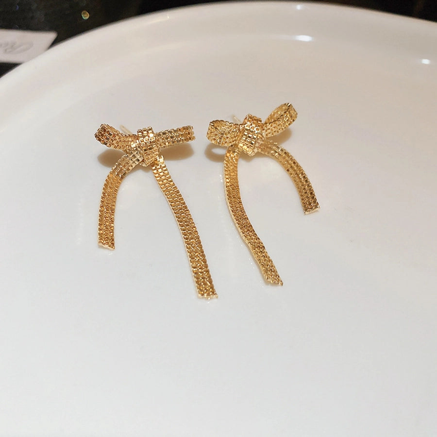 Bow Chain Earrings